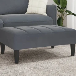 vidaXL Reposapiés de terciopelo 77x55x31 cm Gris oscuro Sale