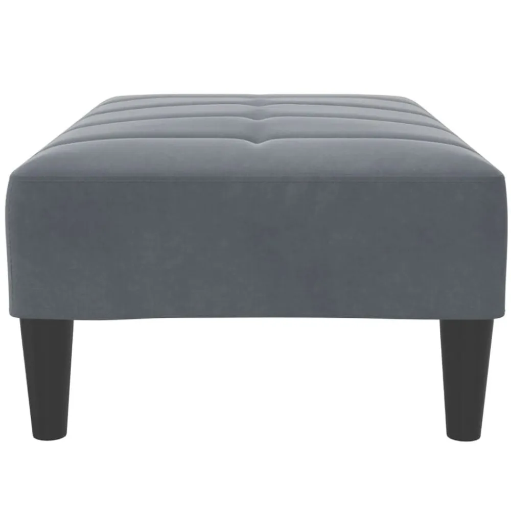vidaXL Reposapiés de terciopelo 77x55x31 cm Gris oscuro Sale