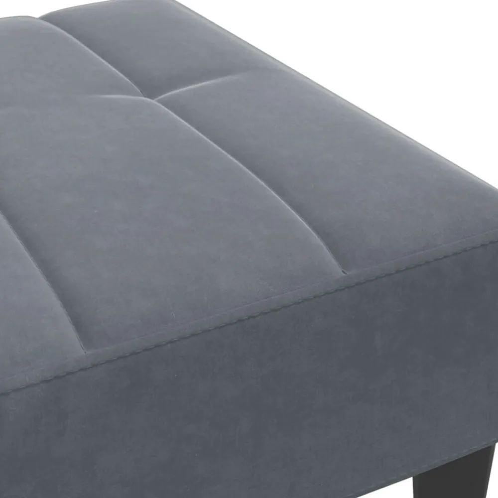 vidaXL Reposapiés de terciopelo 77x55x31 cm Gris oscuro Sale