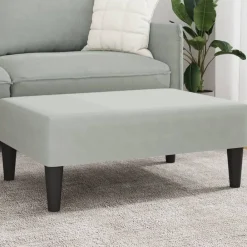 vidaXL Otomanas-Reposapiés de terciopelo 77x55x31 cm