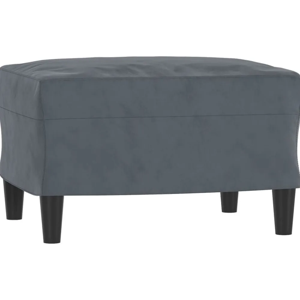 vidaXL Otomanas-Reposapiés de terciopelo 60x50x41 cm