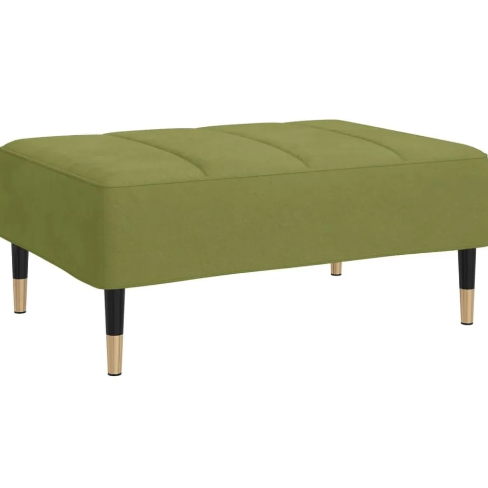 vidaXL Reposapiés de terciopelo 78x56x32 cm Verde claro Best
