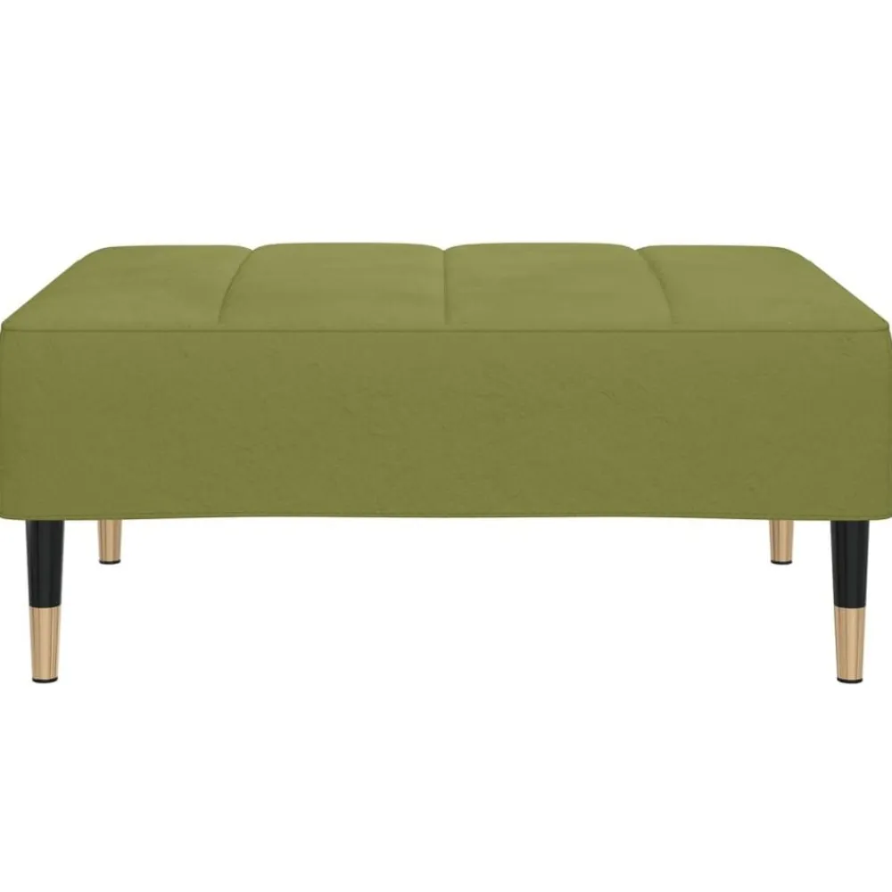 vidaXL Reposapiés de terciopelo 78x56x32 cm Verde claro Best