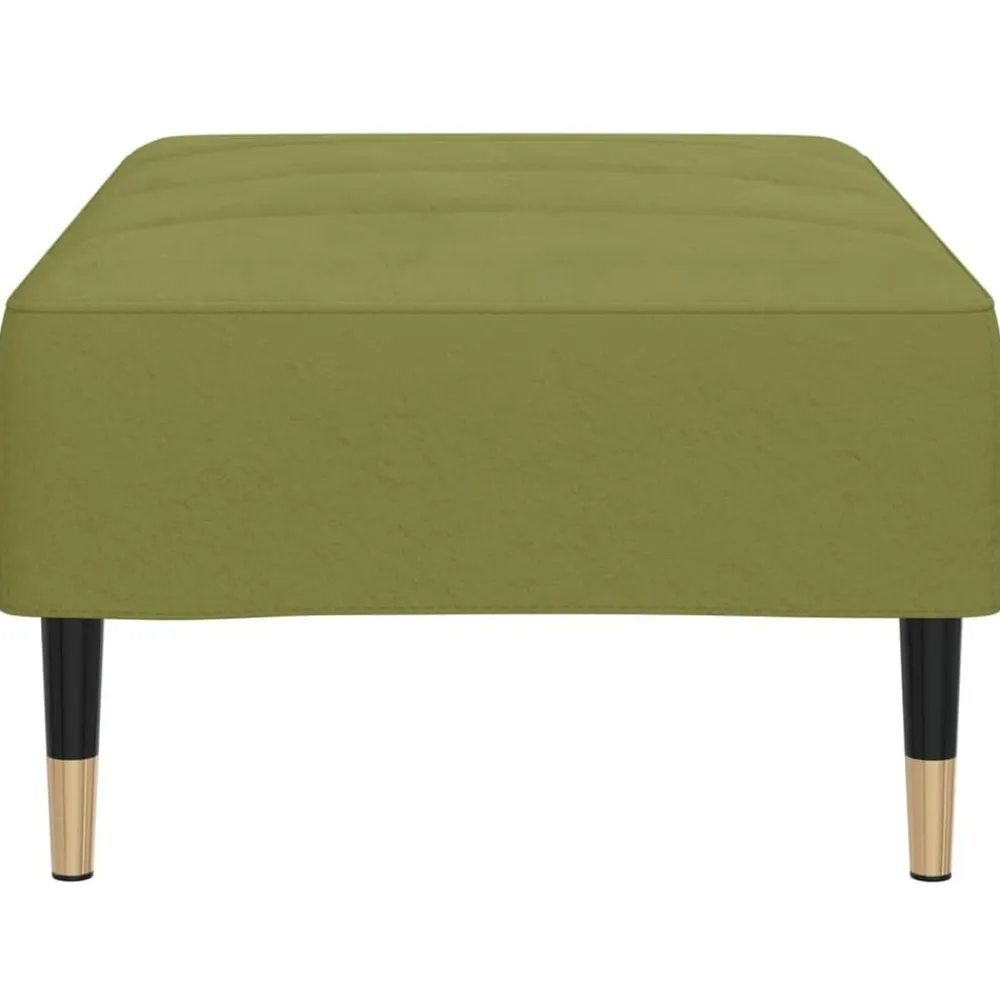 vidaXL Reposapiés de terciopelo 78x56x32 cm Verde claro Best