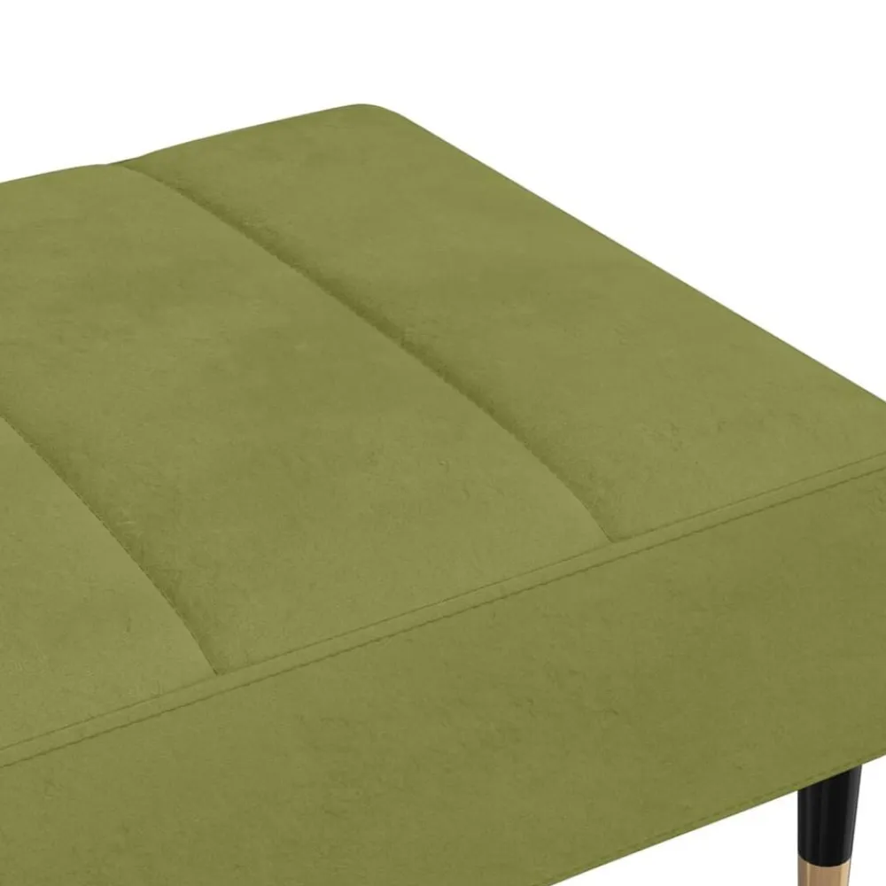 vidaXL Reposapiés de terciopelo 78x56x32 cm Verde claro Best