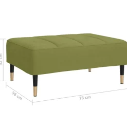 vidaXL Reposapiés de terciopelo 78x56x32 cm Verde claro Best