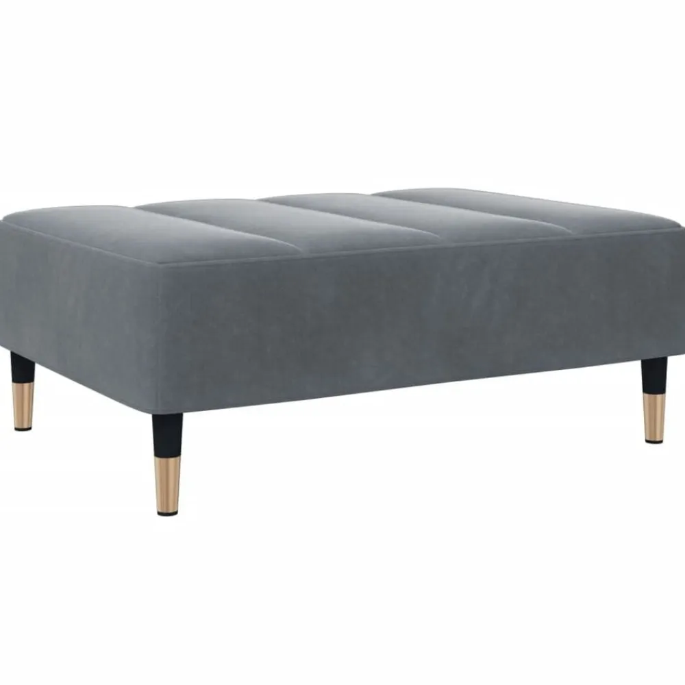 vidaXL Otomanas-Reposapiés de terciopelo 77x55x31 cm