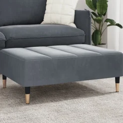vidaXL Otomanas-Reposapiés de terciopelo 77x55x31 cm