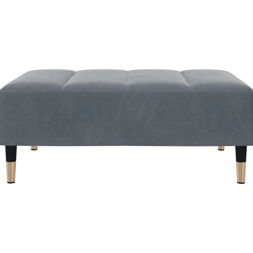 vidaXL Otomanas-Reposapiés de terciopelo 77x55x31 cm