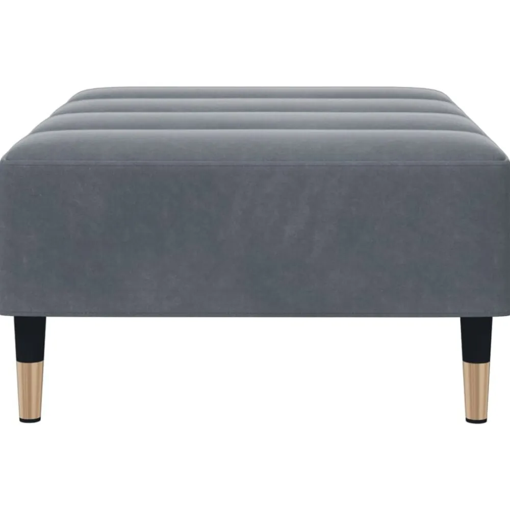 vidaXL Otomanas-Reposapiés de terciopelo 77x55x31 cm