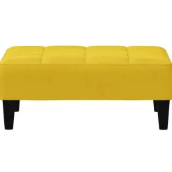 vidaXL Reposapiés de terciopelo 77x55x31 cm Amarillo Online