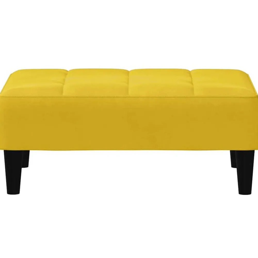vidaXL Reposapiés de terciopelo 77x55x31 cm Amarillo Online