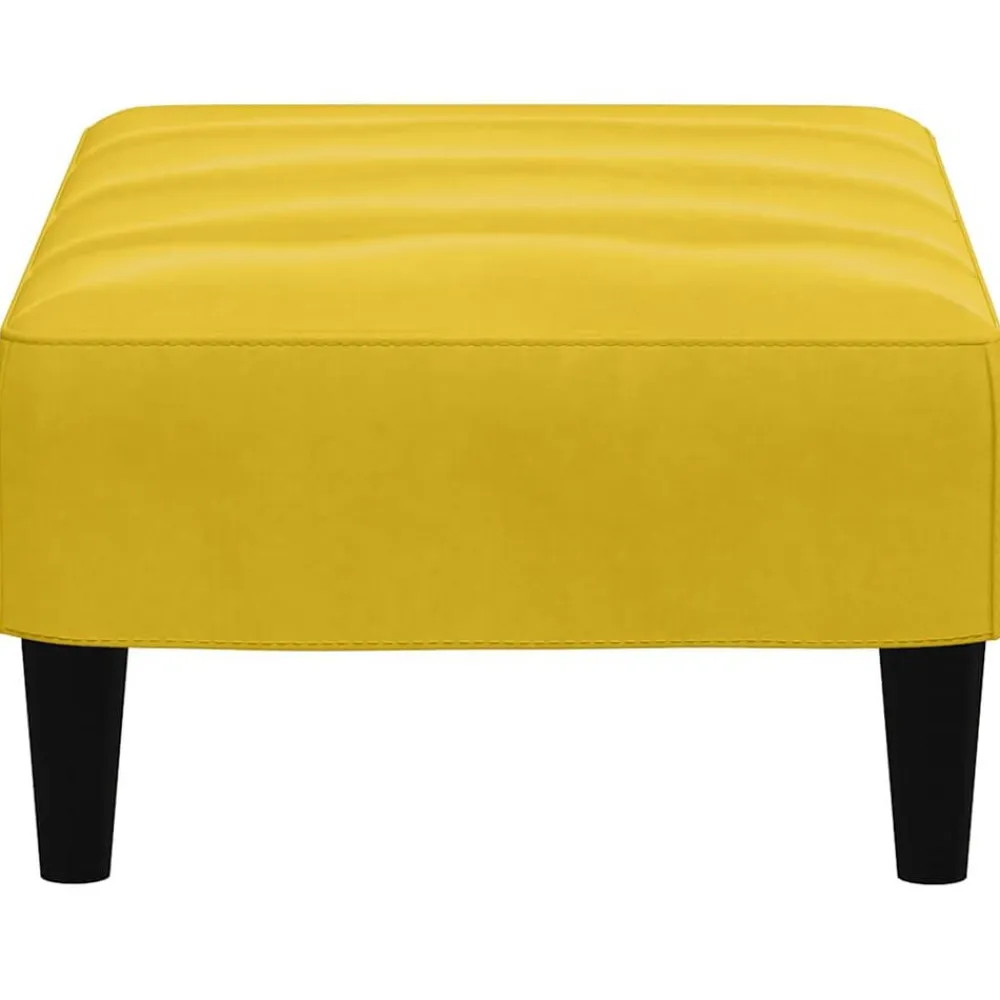 vidaXL Reposapiés de terciopelo 77x55x31 cm Amarillo Online