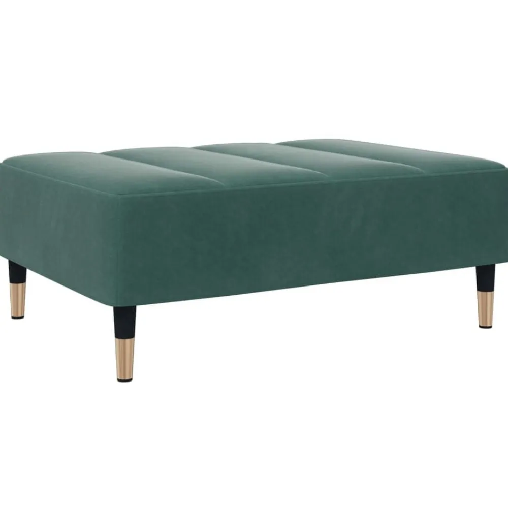 vidaXL Otomanas-Reposapiés de terciopelo 77x55x31 cm