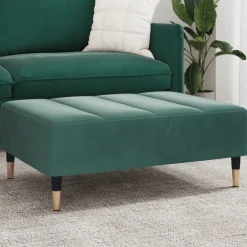 vidaXL Otomanas-Reposapiés de terciopelo 77x55x31 cm