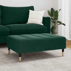 vidaXL Otomanas-Reposapiés de terciopelo 77x55x31 cm