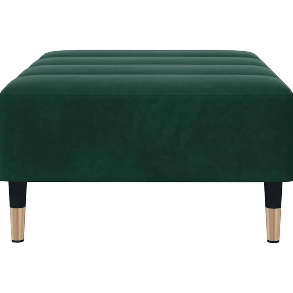 vidaXL Otomanas-Reposapiés de terciopelo 77x55x31 cm