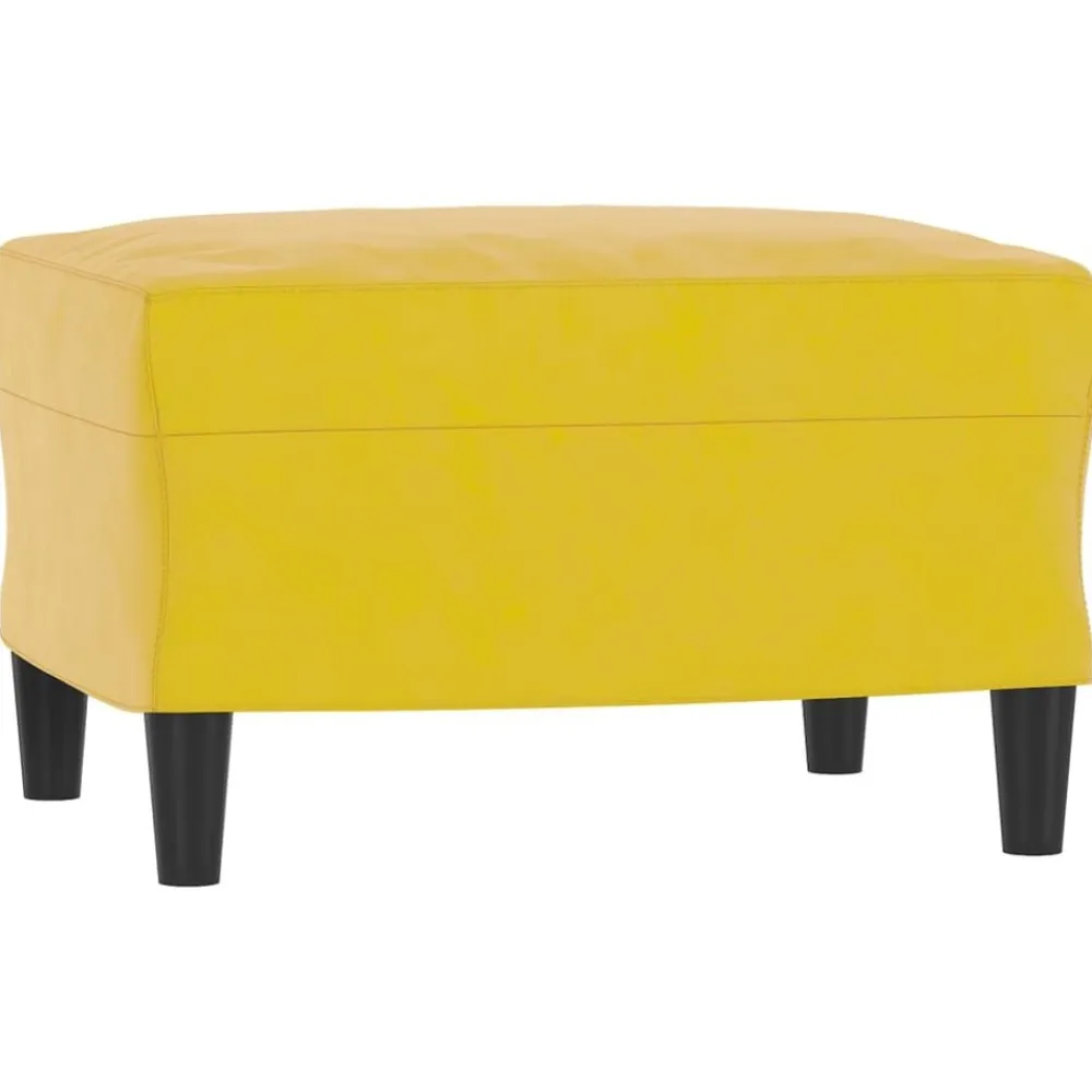 vidaXL Reposapiés de terciopelo 60x50x41 cm Amarillo Hot