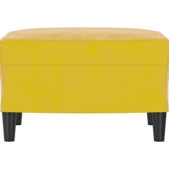 vidaXL Reposapiés de terciopelo 60x50x41 cm Amarillo Hot