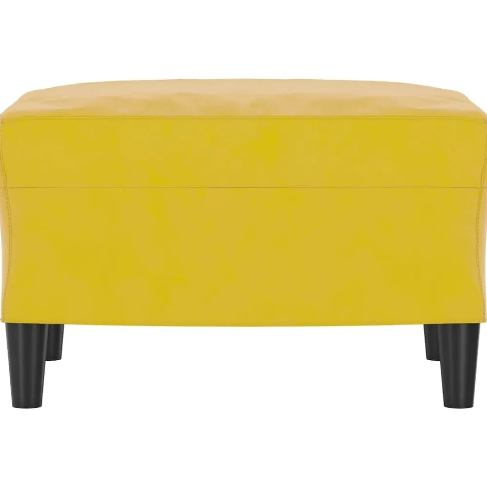 vidaXL Reposapiés de terciopelo 60x50x41 cm Amarillo Hot