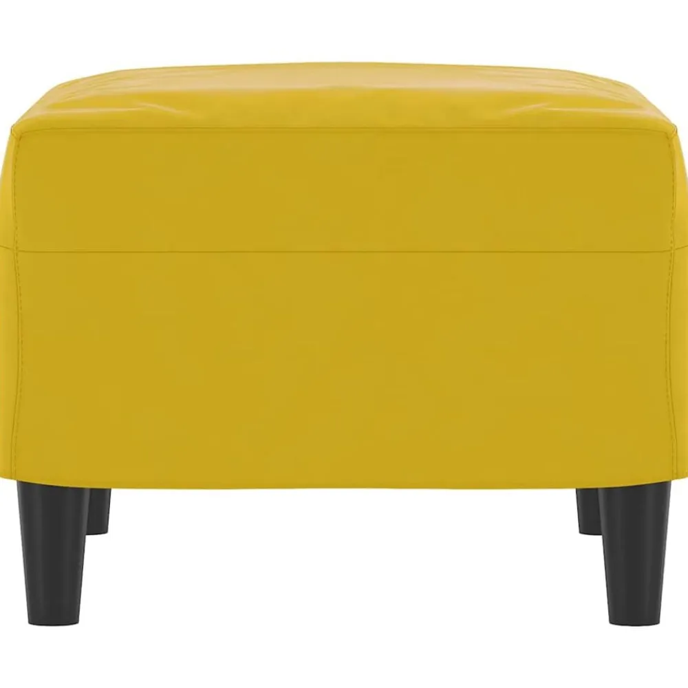 vidaXL Reposapiés de terciopelo 60x50x41 cm Amarillo Hot