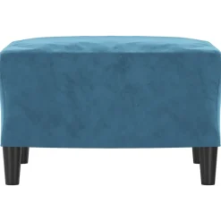 vidaXL Reposapiés de terciopelo 60x50x41 cm Azul Hot