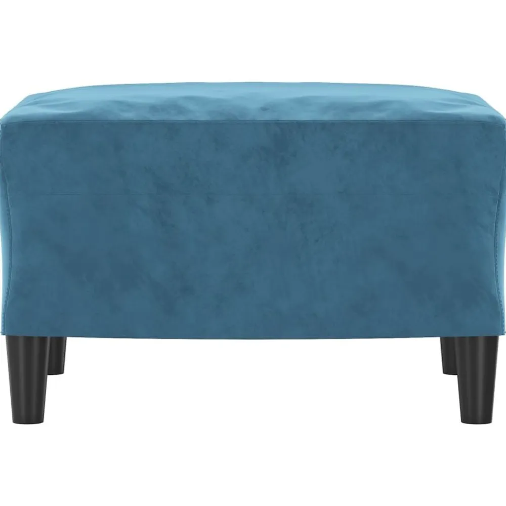 vidaXL Reposapiés de terciopelo 60x50x41 cm Azul Hot