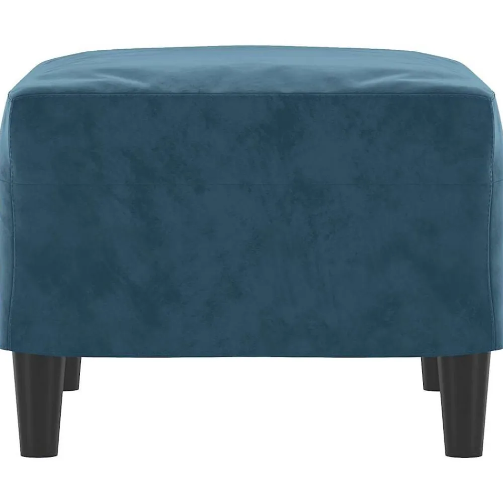 vidaXL Reposapiés de terciopelo 60x50x41 cm Azul Hot