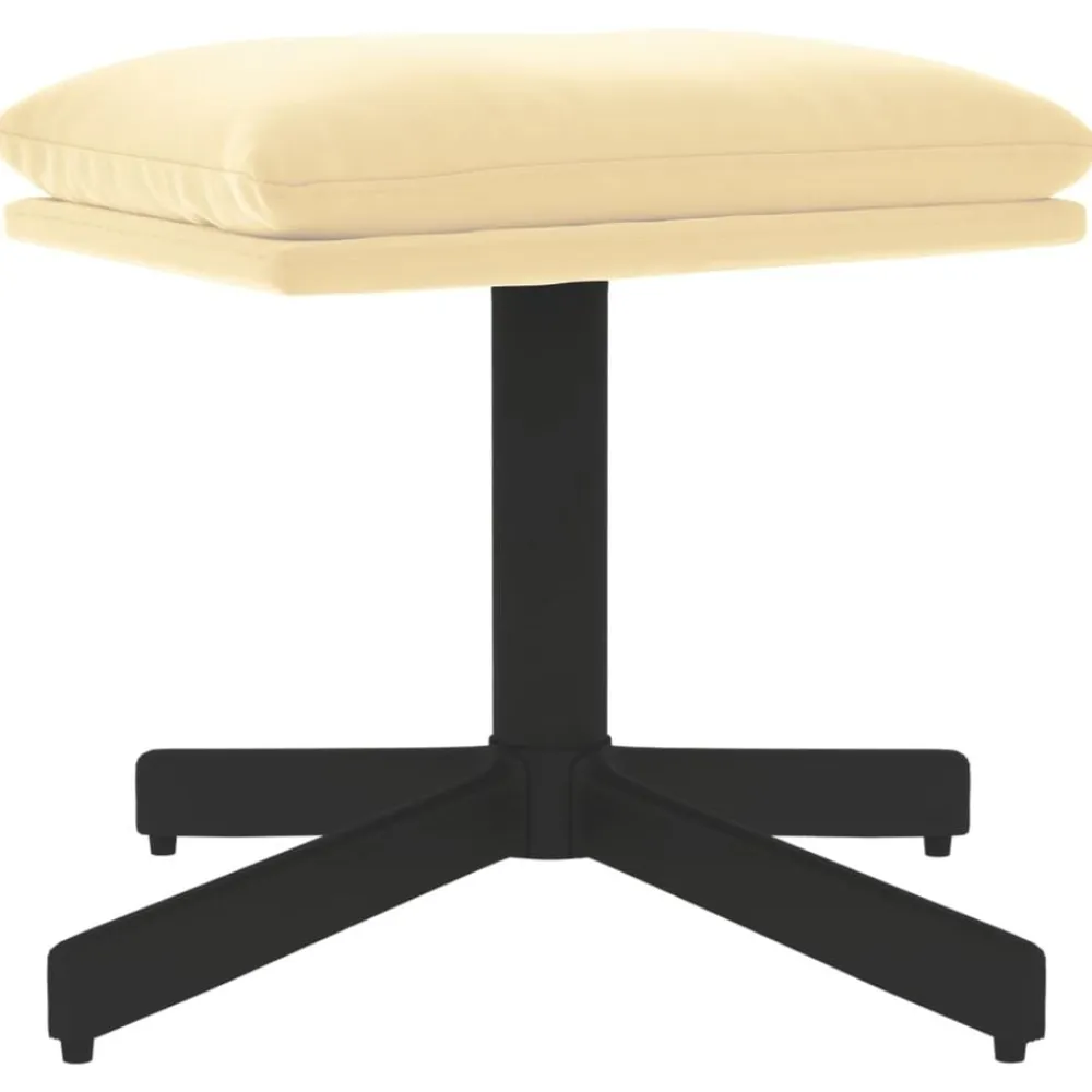 vidaXL Otomanas-Reposapiés de terciopelo blanco 60x60x36 cm