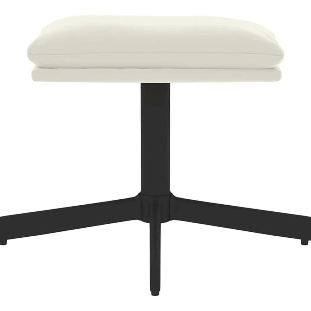vidaXL Otomanas-Reposapiés de terciopelo blanco 60x60x36 cm