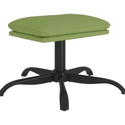 vidaXL Reposapiés de terciopelo 60x60x36 cm Verde claro Discount