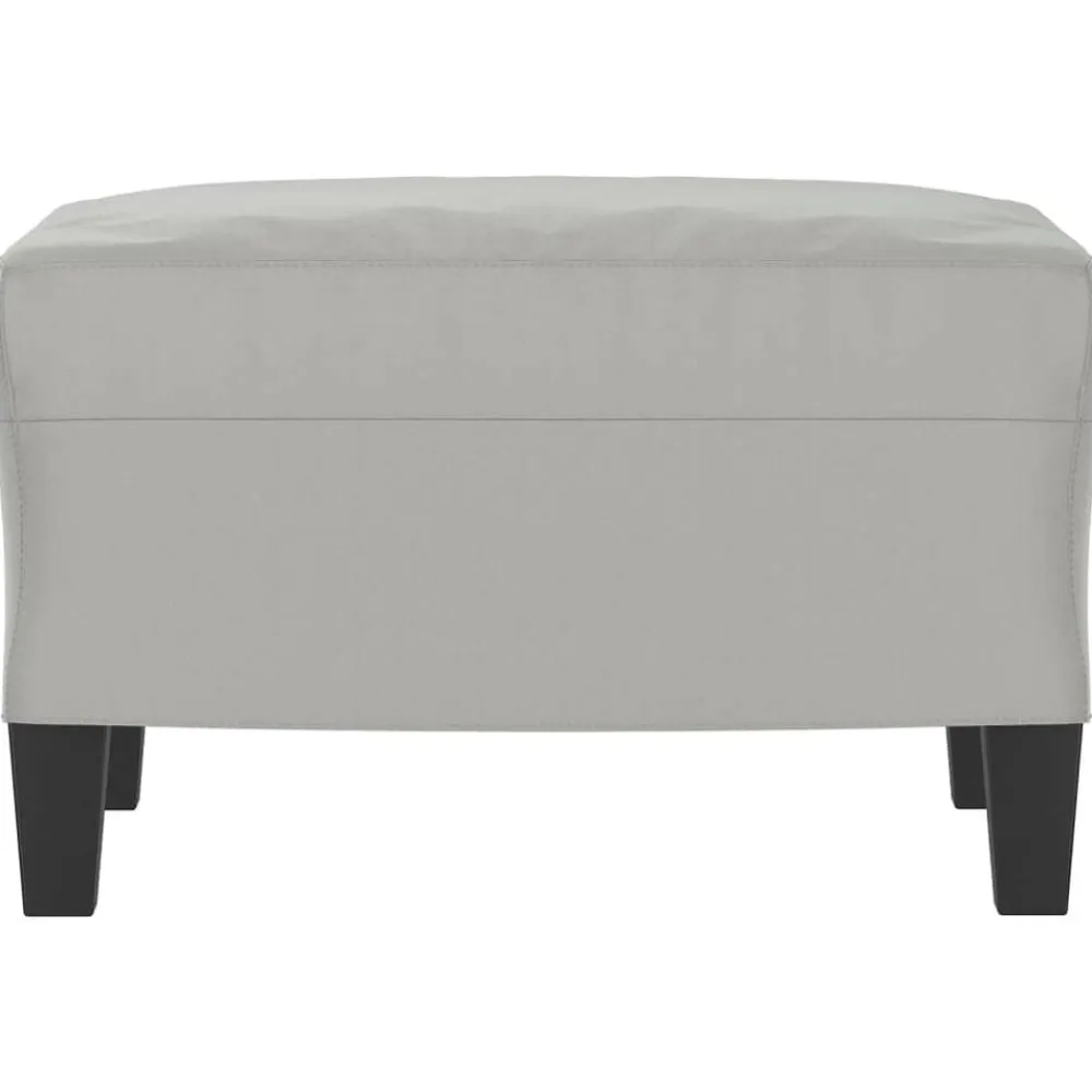 vidaXL Reposapiés tela de microfibra 60x50x41 cm Gris claro Discount