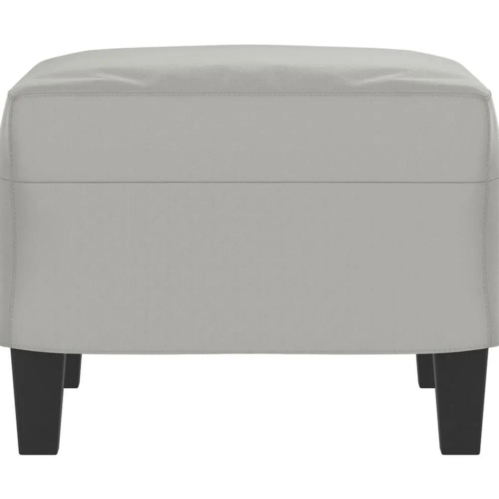 vidaXL Reposapiés tela de microfibra 60x50x41 cm Gris claro Discount