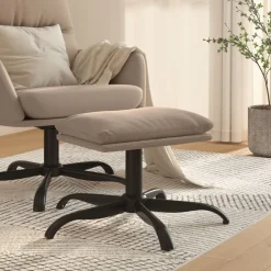 vidaXL Otomanas-Reposapiés tela de microfibra 60x60x36 cm