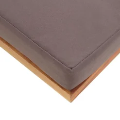 vidaXL Reposapiés y cojín madera maciza acacia gris oscuro 66x66x36 cm Hot
