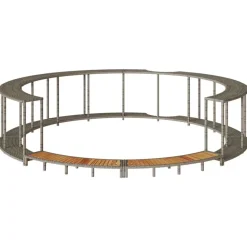 vidaXL Piscina Y Spa-Revestimiento de bañera de hidromasaje con almacenaje y escalón