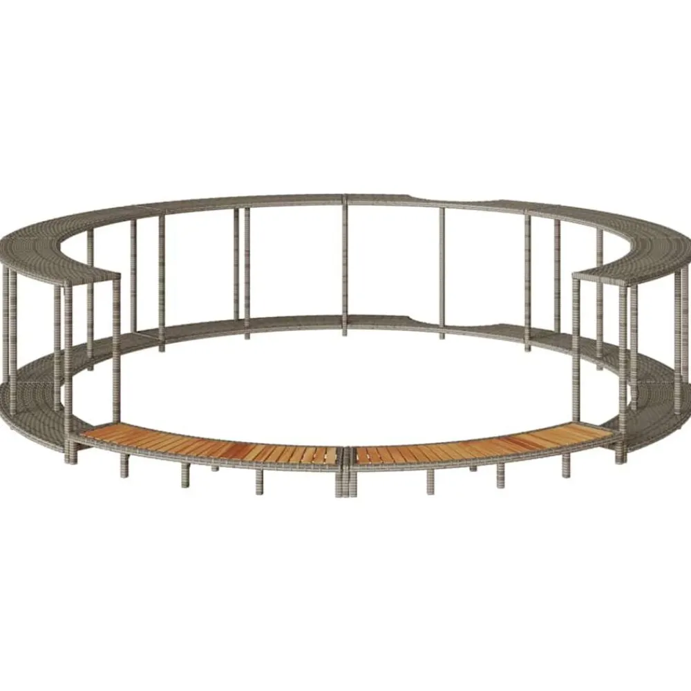 vidaXL Piscina Y Spa-Revestimiento de bañera de hidromasaje con almacenaje y escalón