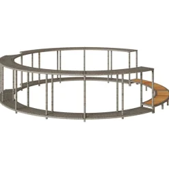 vidaXL Piscina Y Spa-Revestimiento de bañera de hidromasaje con almacenaje y escalón