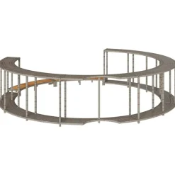 vidaXL Piscina Y Spa-Revestimiento de bañera de hidromasaje con almacenaje y escalón
