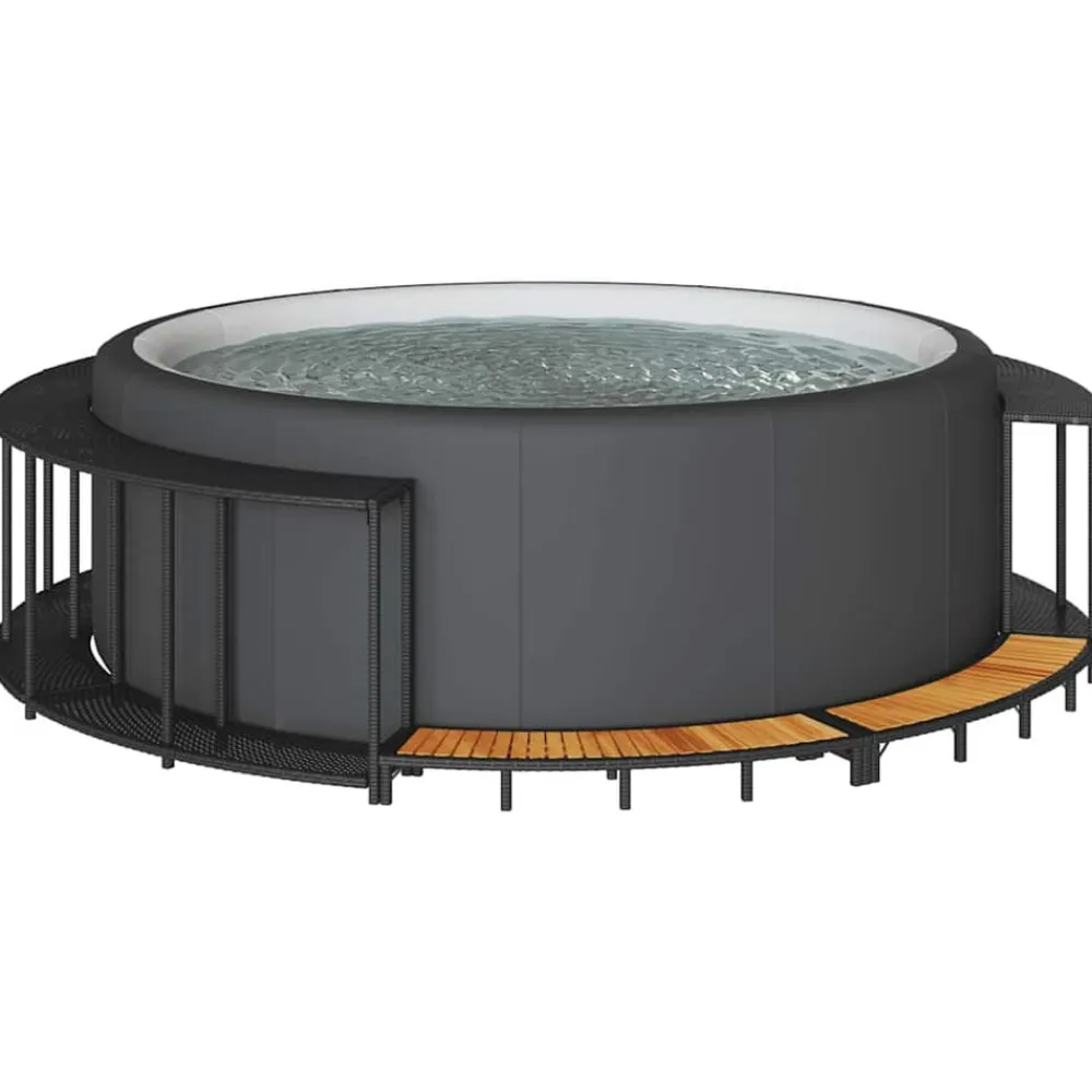 vidaXL Piscina Y Spa-Revestimiento de bañera de hidromasaje con almacenaje y escalón