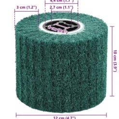 vidaXL Rodillos de Lijado 3 pcs Verde 12 x 12 x 10 cm Fibra sintética Discount