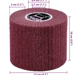 vidaXL Accesorios Para Herramientas-Rodillos de Lijado 3 pcs Rojo 12 x 12 x 10 cm Fibra sintética