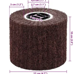 vidaXL Rodillos de Lijado 3 pcs Marrón 12 x 12 x 10 cm Fibra sintética Clearance