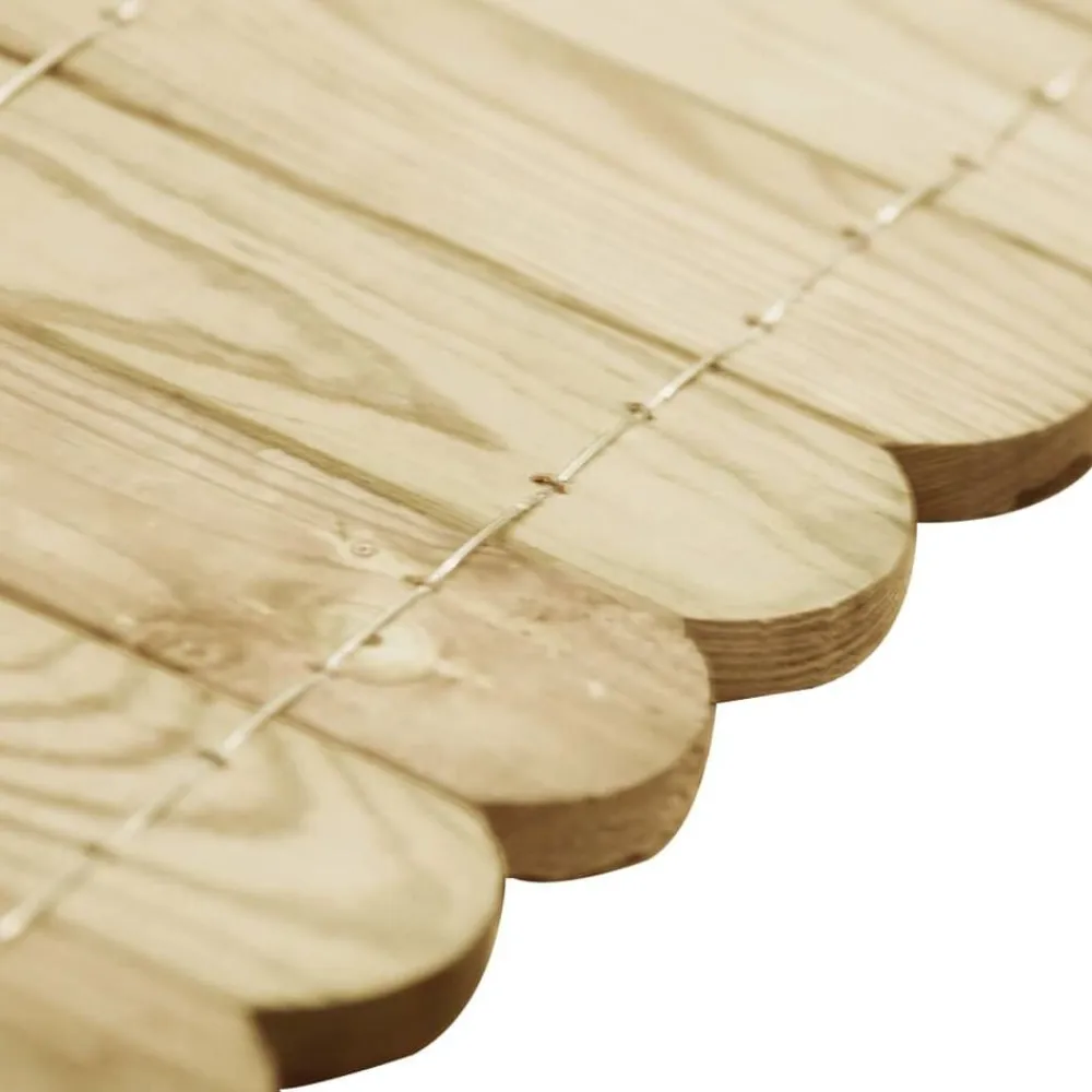 vidaXL Vallas De Jardín-Rollo de borde de madera de pino impregnada 120 cm