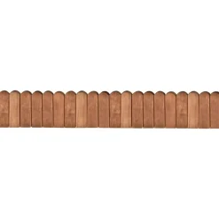 vidaXL Rollo de borde de madera de pino impregnada marrón 120 cm Marrón Outlet