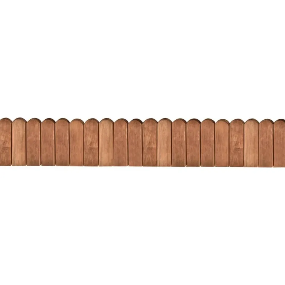 vidaXL Rollo de borde de madera de pino impregnada marrón 120 cm Marrón Outlet