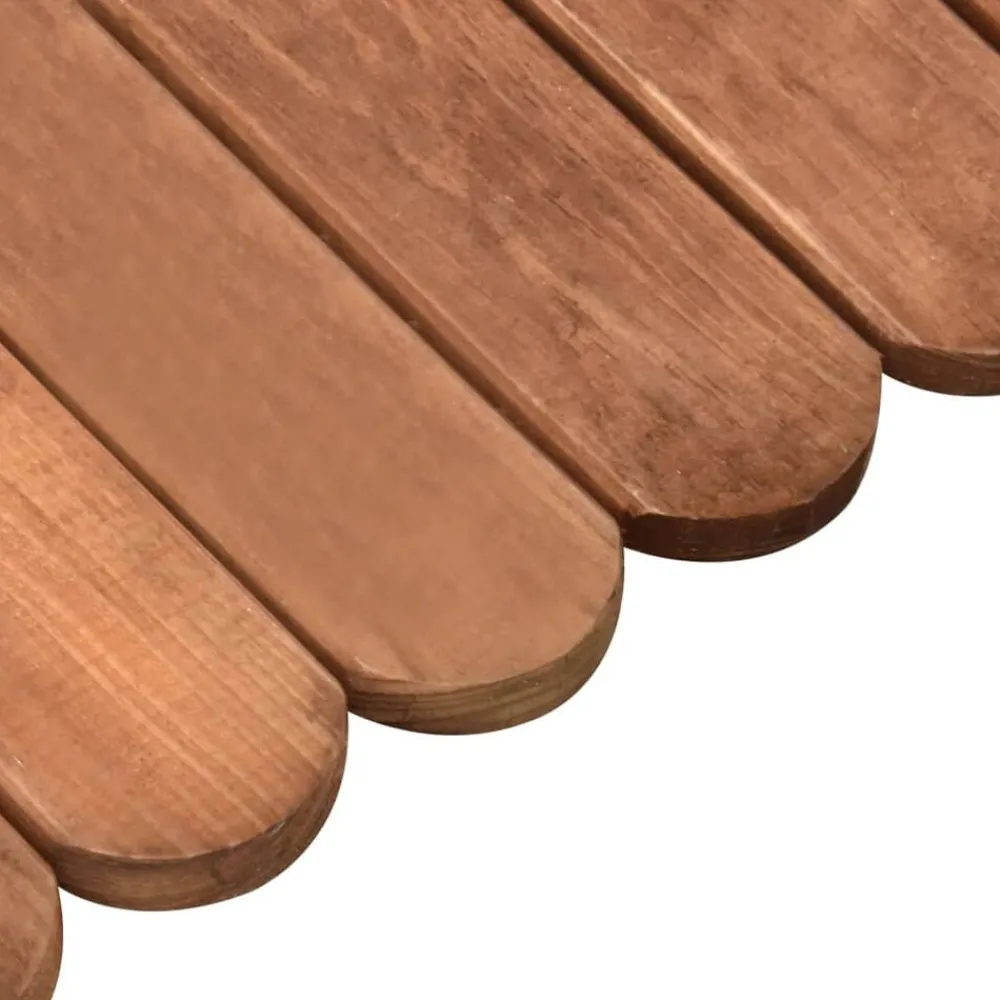 vidaXL Rollo de borde de madera de pino impregnada marrón 120 cm Marrón Outlet