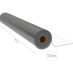 vidaXL Rollo de protector de mesa PVC 0,9x15 m 1,6 mm Transparente New