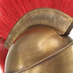 vidaXL Arte Y Ocio-Réplica de casco de guerrero griego rol en vivo acero latón