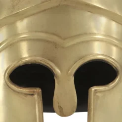 vidaXL Arte Y Ocio-Réplica de casco de guerrero griego rol en vivo acero latón